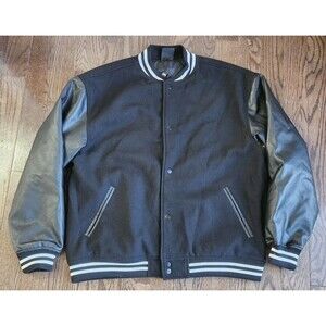 CSG Rally Varsity Jacket Mens 2XL Black White NWT